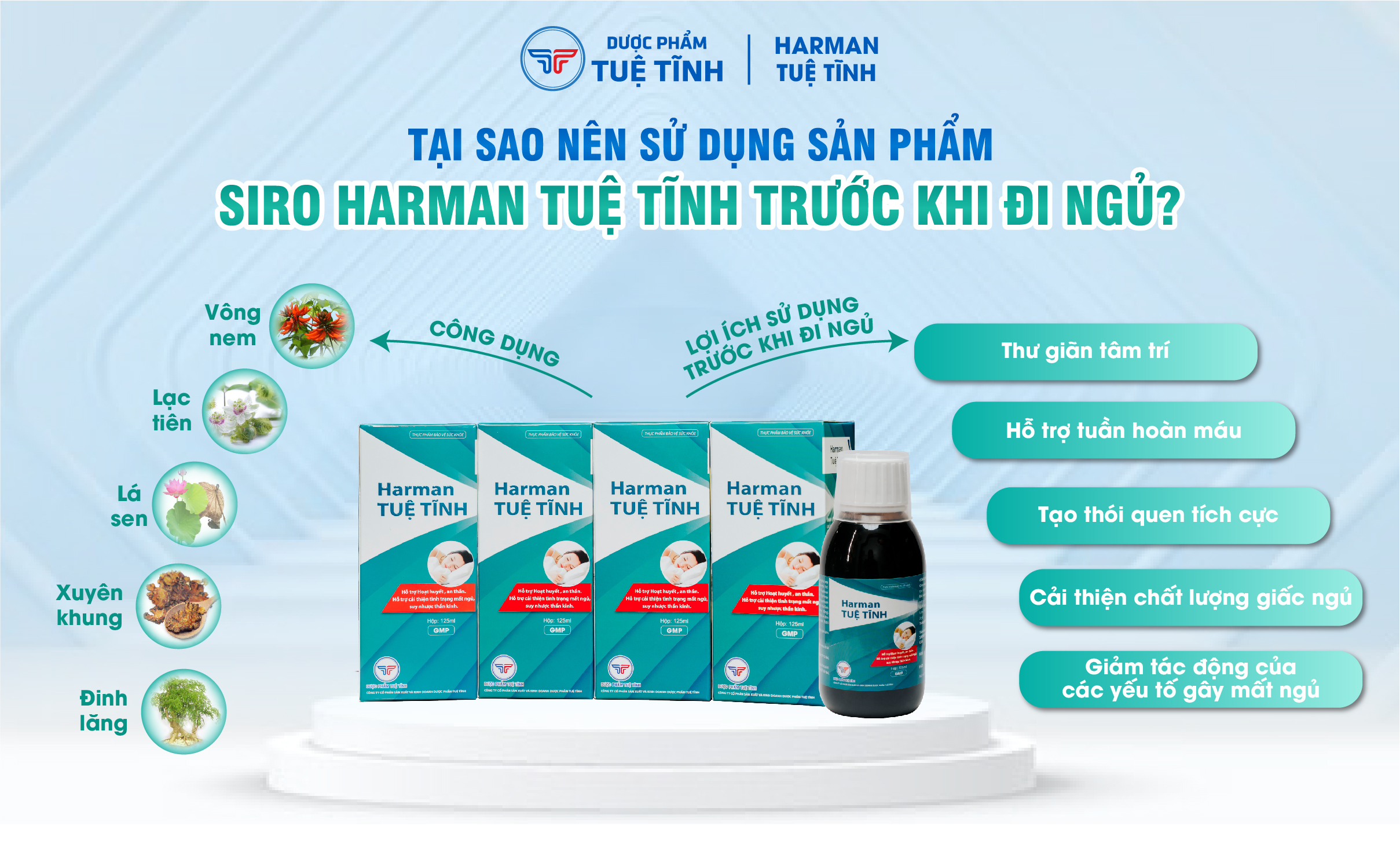 Tại sao nên sử dụng siro Harman Tuệ Tĩnh trước khi đi ngủ?